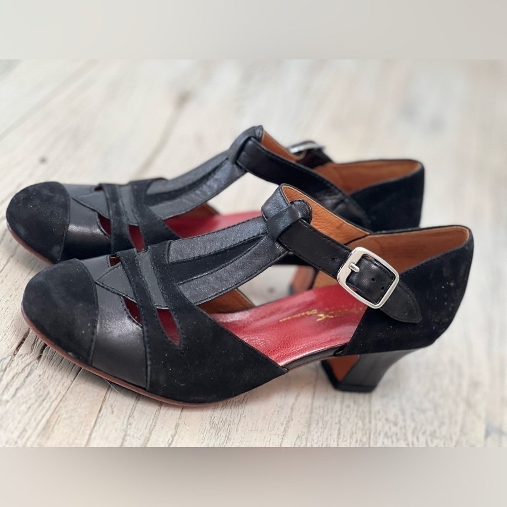 RE-MIX Classic Vintage Footwear Tribeca Black Heels shoes size 5.5 - Picture 7 of 13